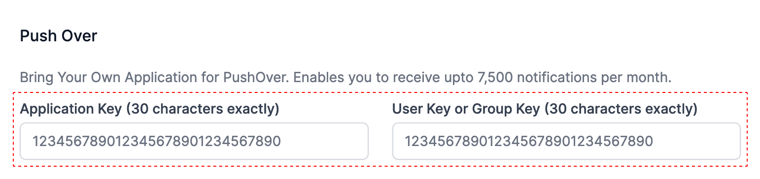 Pushover Configuration